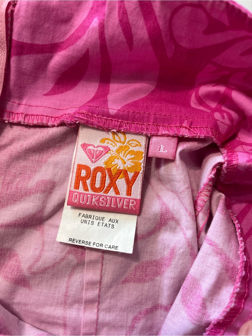 Vintage Roxy Pink Tropical Halter Dress - Picture 3 of 3